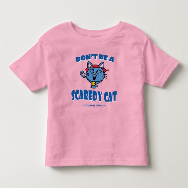 Little Miss Giggles Scaredy Cat Halloween Toddler T-Shirt (Front)