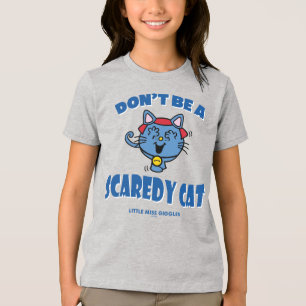 Little Miss Giggles Scaredy Cat Halloween Tri-Blend Shirt