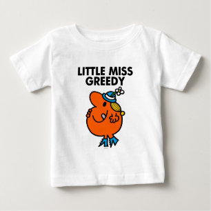 Little Miss Greedy Licking Her Lips Baby T-Shirt