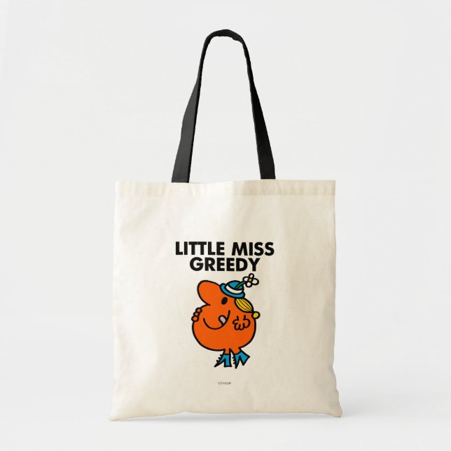 Little Miss Greedy Licking Her Lips Tote Bag (Front)