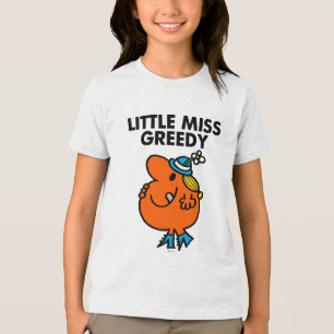 Little Miss Greedy Licking Her Lips Tri-Blend Shirt