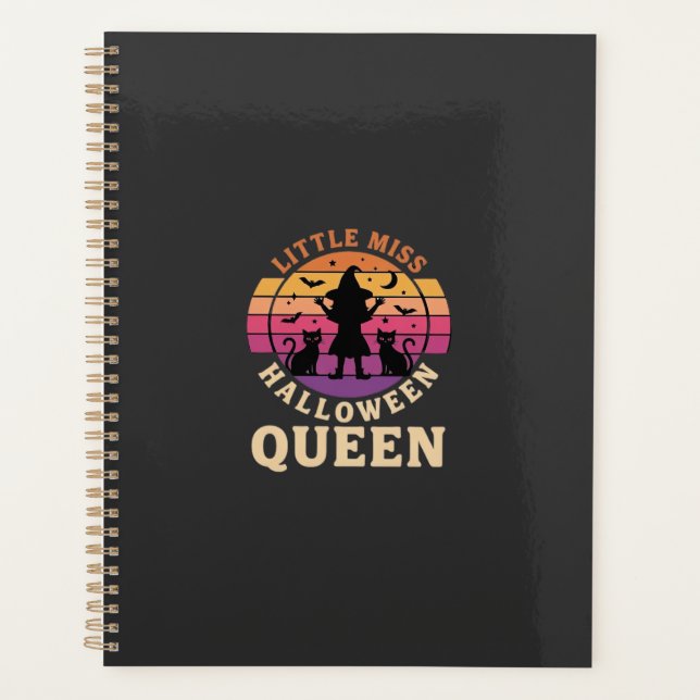 Little Miss Halloween Queen Witch Cat Design_1 Planner (Front)