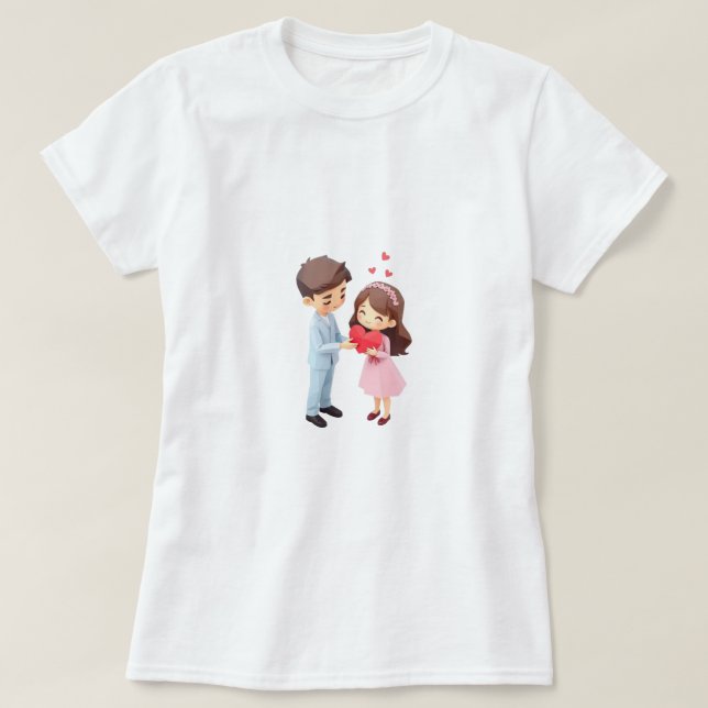 Little Miss | Happy Valentines Day | Cute gifts T-Shirt (Design Front)