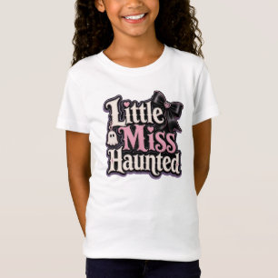Little Miss Haunted Kids T-Shirt Cute Halloween