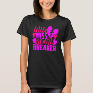 Little Miss Heartbreaker Funny Girls V Day Valenti T-Shirt