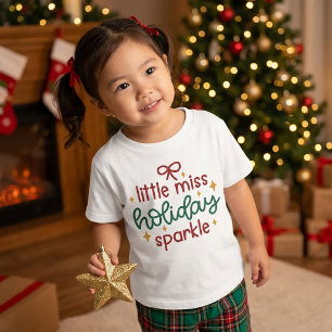 Little Miss Holiday Sparkle Christmas T-Shirt