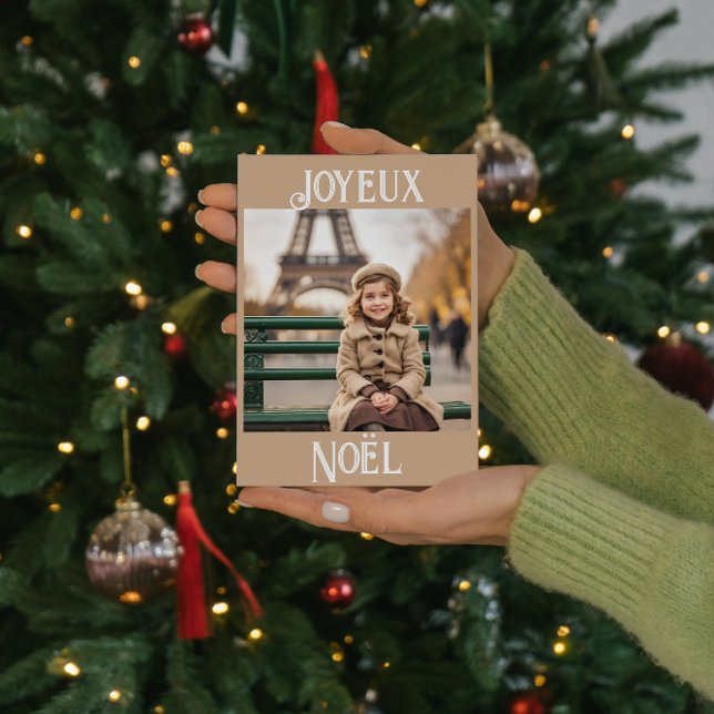 Little Miss in beige  coat - Paris  Holiday Card (Creator Uploaded)