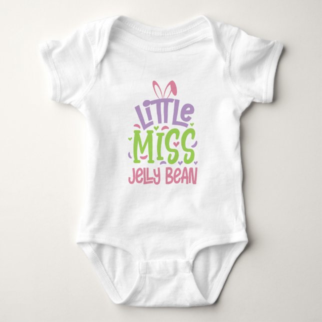 Little Miss Jelly Bean/Easter Baby Bodysuit (Front)