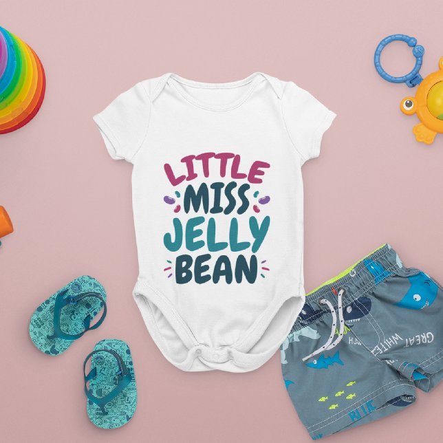 Little Miss Jelly Bean Easter Candy Nickname Baby Bodysuit (Creator Uploaded)