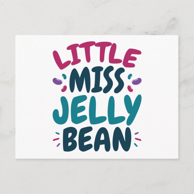Little Miss Jelly Bean Easter Candy Nickname Postcard (Front)