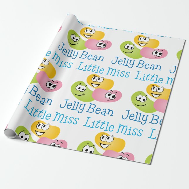 Little Miss Jelly Bean Wrapping Paper (Unrolled)