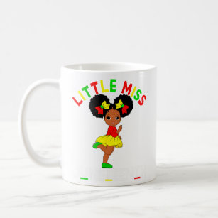 Little Miss Juneteenth Black Girl Melanin Black Hi Coffee Mug