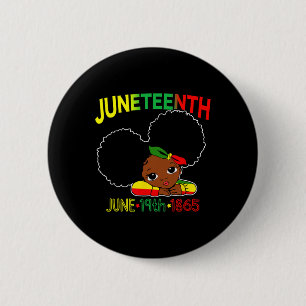 Little Miss Juneteenth Celebrate 19th 1865 June Bl 6 Cm Round Badge