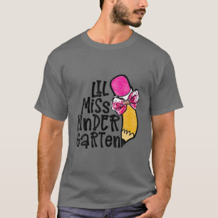 Little Miss Kindergarten Back To School First Day T-Shirt