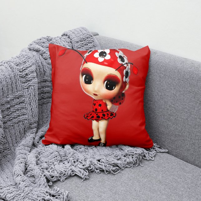 Little Miss Ladybug Cushion (Creator Uploaded)