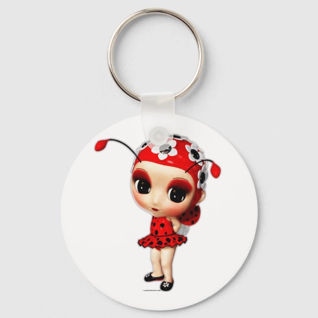 Little Miss Ladybug Key Ring (Front)