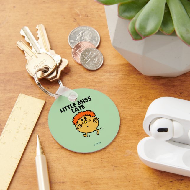 Little Miss Late | Black Lettering Key Ring (Desk)