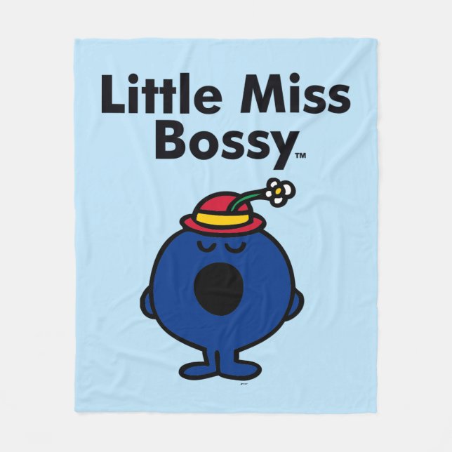 Little Miss | Little Miss Bossy is So Bossy Fleece Blanket (Front)