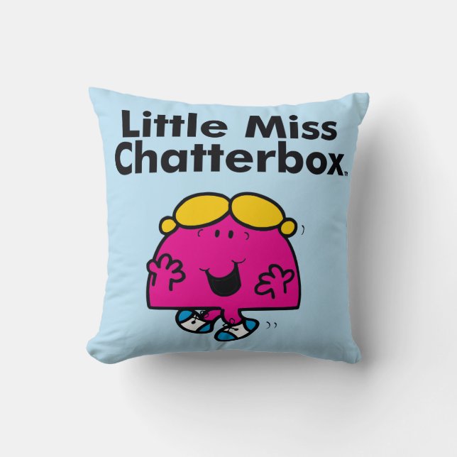 Little Miss | Little Miss Chatterbox is So Chatty Cushion (Front)