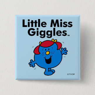 Little Miss | Little Miss Giggles Likes To Laugh 15 Cm Square Badge