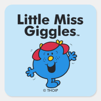 Little Miss | Little Miss Giggles Likes To Laugh Square Sticker