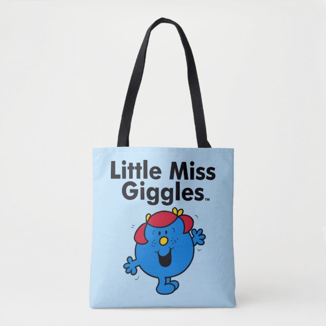 Little Miss | Little Miss Giggles Likes To Laugh Tote Bag (Front)
