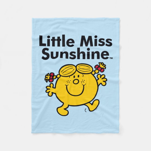 Little Miss | Little Miss Sunshine is a Ray of Sun Fleece Blanket (Front)