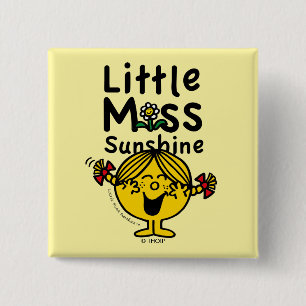 Little Miss   Little Miss Sunshine Laughs 15 Cm Square Badge