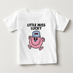 Little Miss Lucky Black Lettering Baby T-Shirt