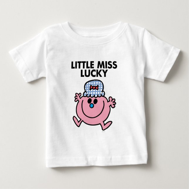 Little Miss Lucky | Black Lettering Baby T-Shirt (Front)