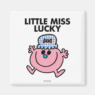 Little Miss Lucky Black Lettering Magnet