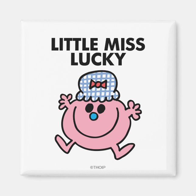 Little Miss Lucky | Black Lettering Magnet (Front)