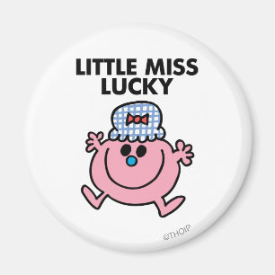 Little Miss Lucky Black Lettering Magnet