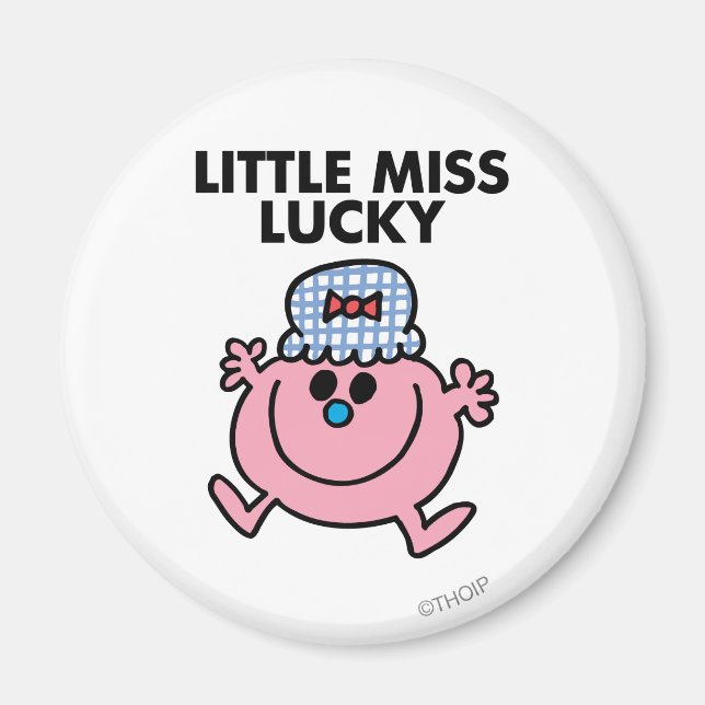 Little Miss Lucky | Black Lettering Magnet (Front)