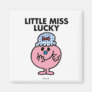 Little Miss Lucky Hiding Her Mouth Magnet