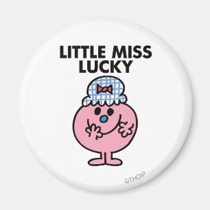 Little Miss Lucky Hiding Her Mouth Magnet
