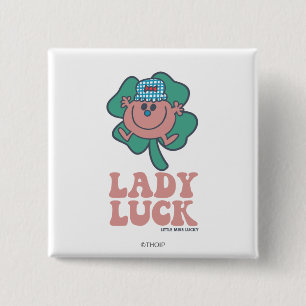 Little Miss Lucky Lady Luck 15 Cm Square Badge