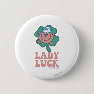 Little Miss Lucky Lady Luck 6 Cm Round Badge