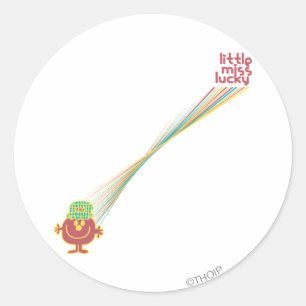 Little Miss Lucky   Rays Of Luck Classic Round Sticker