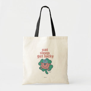 Little Miss Lucky's Motto   Green clover Tote Bag