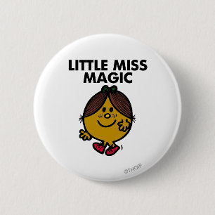Little Miss Magic Black Lettering 6 Cm Round Badge