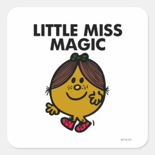 Little Miss Magic Black Lettering Square Sticker