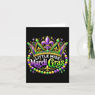 Little Miss Mardi Gras 2025 New Orleans Women Kids Card