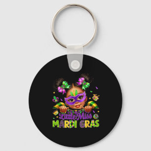 Little Miss Mardi Gras Carnival New Orleans Fleur  Key Ring