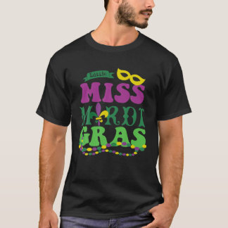 Little Miss Mardi Gras Funny Carnival Costume T-Shirt
