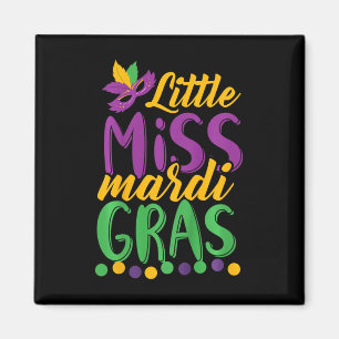 Little Miss Mardi Gras Funny Mardi Gras 2020 Magnet