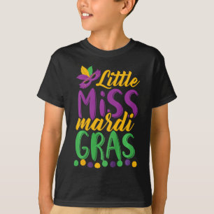 Little Miss Mardi Gras Funny Mardi Gras 2020  T-Shirt