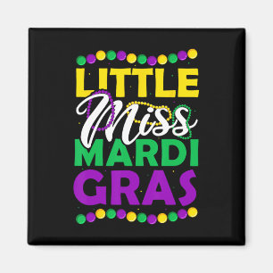Little Miss Mardi Gras Kids Carnival Apparel Magnet
