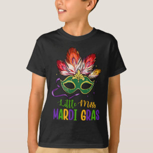 Little Miss Mardi Gras Mardi Gras Mask Kids Toddle T-Shirt