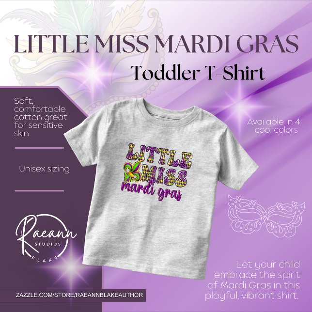 Little Miss Mardi Gras Toddler/Baby T-Shirt (Creator Uploaded)